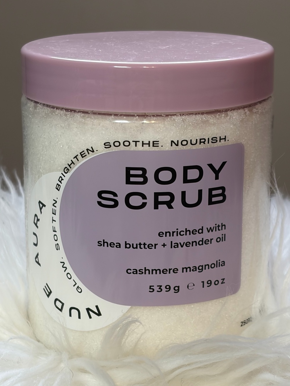 Nude Aura Cashmere Magnolia Body Scrub NEW 19oz